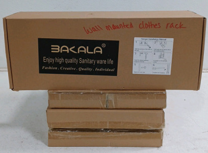 (3) Desk File Organizer (2) Bakala Wall Mounted Clothes Rack