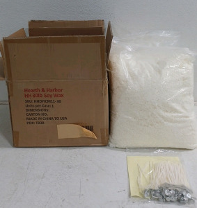 Hearth & Harbor 30lbs Soy Wax w/ Wicks