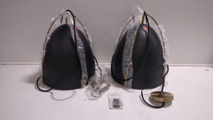(2) Brand New (Black & Gold) Hanging Light Fixtures