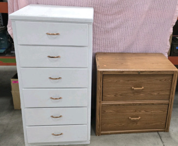 Filing Cabinet & Dresser Of Drawers