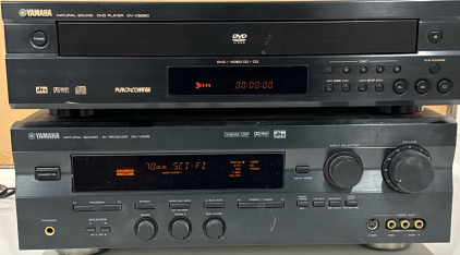 (1) Yamaha Receiver Model RX-V586 (1) Yamaha DVD Player Model C6280
