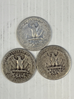 (3) 1934 90% Silver Washington Quarters. - 2