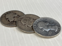 (3) 1934 90% Silver Washington Quarters. - 3