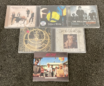 (6) CDs Fleetwood Mac, AC/DC, The Rolling Stones, And More