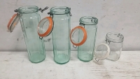 (4) Glass Sealing Jars - 2