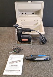 (1) Sears Sabre Saw W/Case & (1) Dremel Cordless Tool W/Charging Cable