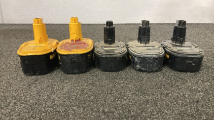 (2) DeWalt DC9096 Batteries (3) DeWalt DC9098 Batteries