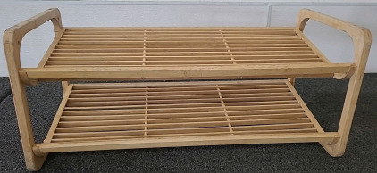 2Teir bamboo shoe rack