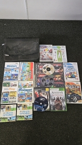 (10) Wii Game Discs (1) Xbox 360 Game Disc (2) PS2 Game Discs (6) PlayStation Game Discs (1) File Folder