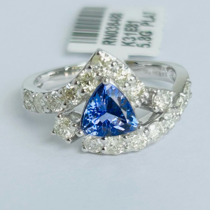 $11,340 Value Platinum Tanzanite & Diamond Ring