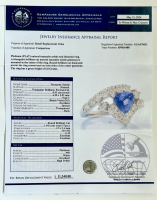 $11,340 Value Platinum Tanzanite & Diamond Ring - 4
