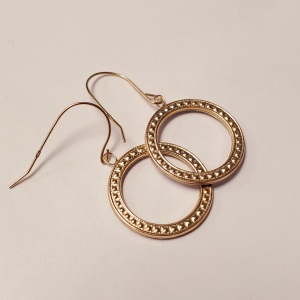 $250 0.75G 10K Yellow And White Gold Earrings