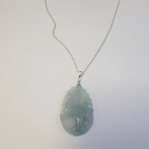 $200 Silver Jade 18" Necklace