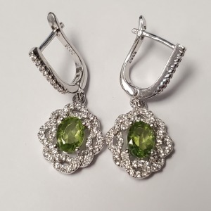 $200 Silver Peridot Earrings