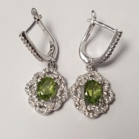 $200 Silver Peridot Earrings