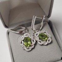 $200 Silver Peridot Earrings - 3