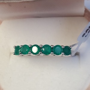 $160 Silver Green Onyx Ring ( SIZE 7 )