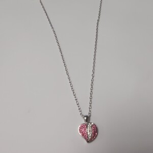 $80 Silver Crystal 18" Necklace