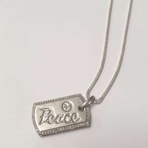 $1200 Silver Diamond 16" (0.3ct) Necklace