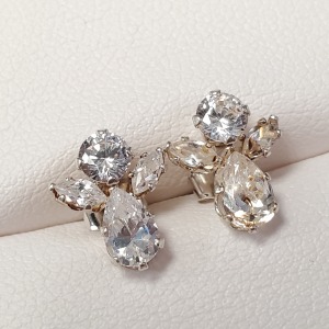 $60 Silver CZ Earrings