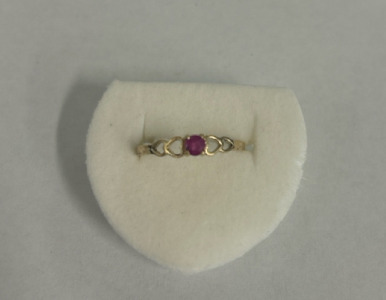 Gold Ruby Ring ( Size 7 )