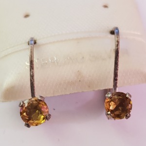 $100 Silver Citrine Earrings