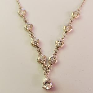 $180 Silver CZ Necklace