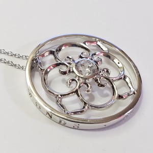 $160 Silver CZ Necklace