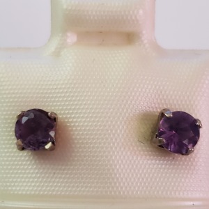 Silver Amethyst Earrings