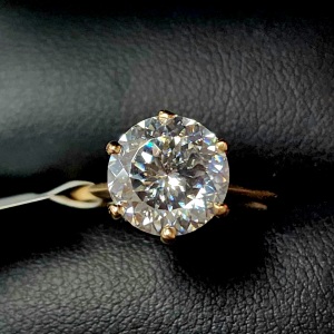 $1910 10K White Moissanite Tiffany Style(2.42ct) Ring