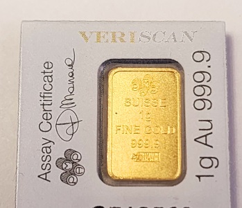 24K Fine 9999 1G Suisse Bar