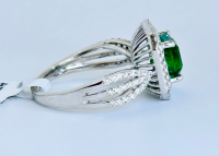 $12,185 Value, 14K Gold Emerald & Diamond Ring - 2