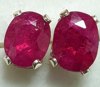 $200 Silver Ruby(1.8ct) Earrings