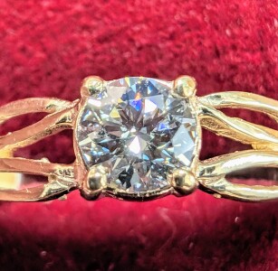 $1705 10K 1.45G Lab Diamond 0.43Ct Ring