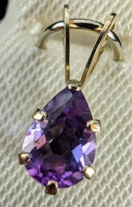 $200 14K Amethyst 0.34Ct Pendant