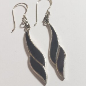 $100 Silver Black Onyx Earrings