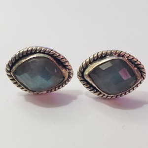 Silver Gemstone Earrings