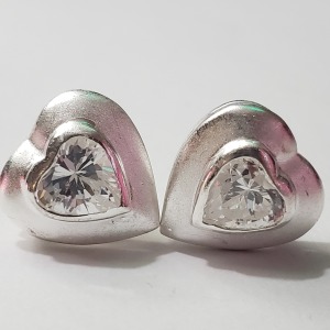 Silver Heart Earrings