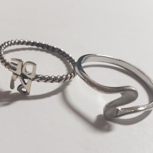 (2) Silver Rings