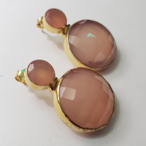 Gold Gemstone Earrings