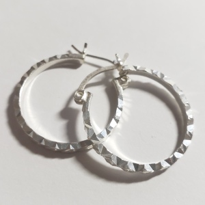 $80 Silver Hoop Earrings