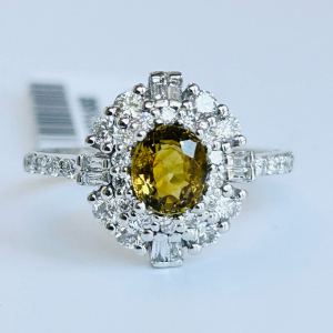 $14,283 Value, Platinum GIA Alexandrite & Diamond Ring