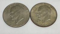 (2) Centennial 1976 US Eisenhower $1.00 Coins