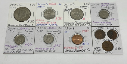 (10) Total Coins Of Various Dates And Denominations&hellip; Lots Of Misaligned Die