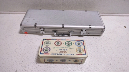(2) Poker Sets; (1) is History Chips & (1) is Dale Earnhardt Jr. Racing Poker Chips