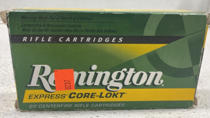 (1) Box of 20 Centerfire Remington Rifle Cartridges-7mm REM MAG 140 GR Core-lokt PTD Soft PT
