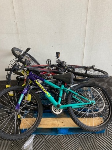 Pallet of Various Broken Bicycles