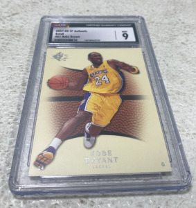 (1) 2007-08 SP Authenic Retail #61 Kobe Bryant Graded Mint 9