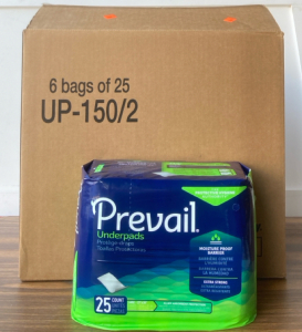 (6) Packs of 25 Large Prevail Underpads