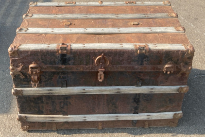 Vintage Wood Steamer Trunk